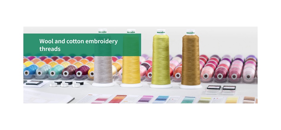Wool and cotton embroidery threads