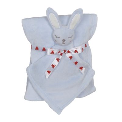 MINI BLANKEY SET BUNNY 76x102 CM / 41 CM BLUE