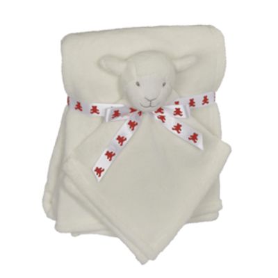 MINI BLANKEY SET LAMB 76x102 CM / 41CM WHITE