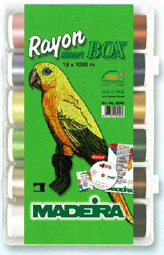 RAYON No. 40 SMARTBOX 18 x 1000m + NEEDLES + CD