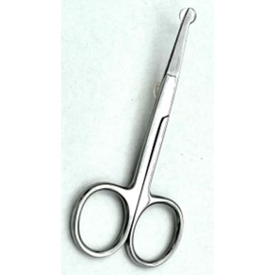 CHROME PLATED APPLIQUE LEFT-HANDED SCISSOR 9 CM