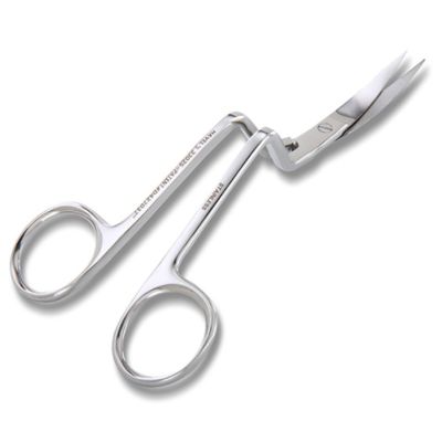 CHROME PLATED- DOUBLE CURVED SCISSORS  13 CM