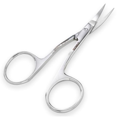 PLATED- DOUBLE CURVED  SCISSORS  9 CM