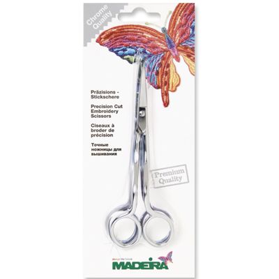 CHROME PLATED- DOUBLE CURVED  SCISSORS  14 CM