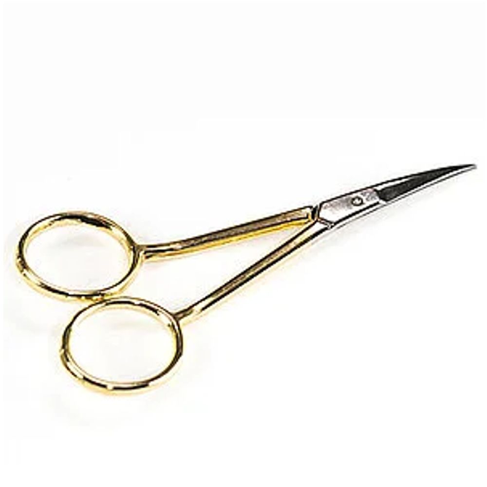 GOLD PLATED- DOUBLE CURVED  SCISSORS  9 CM