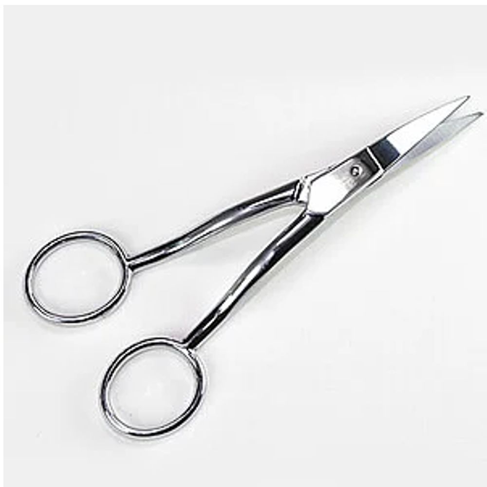 CHROME PLATED- DOUBLE CURVED  SCISSORS  14 CM