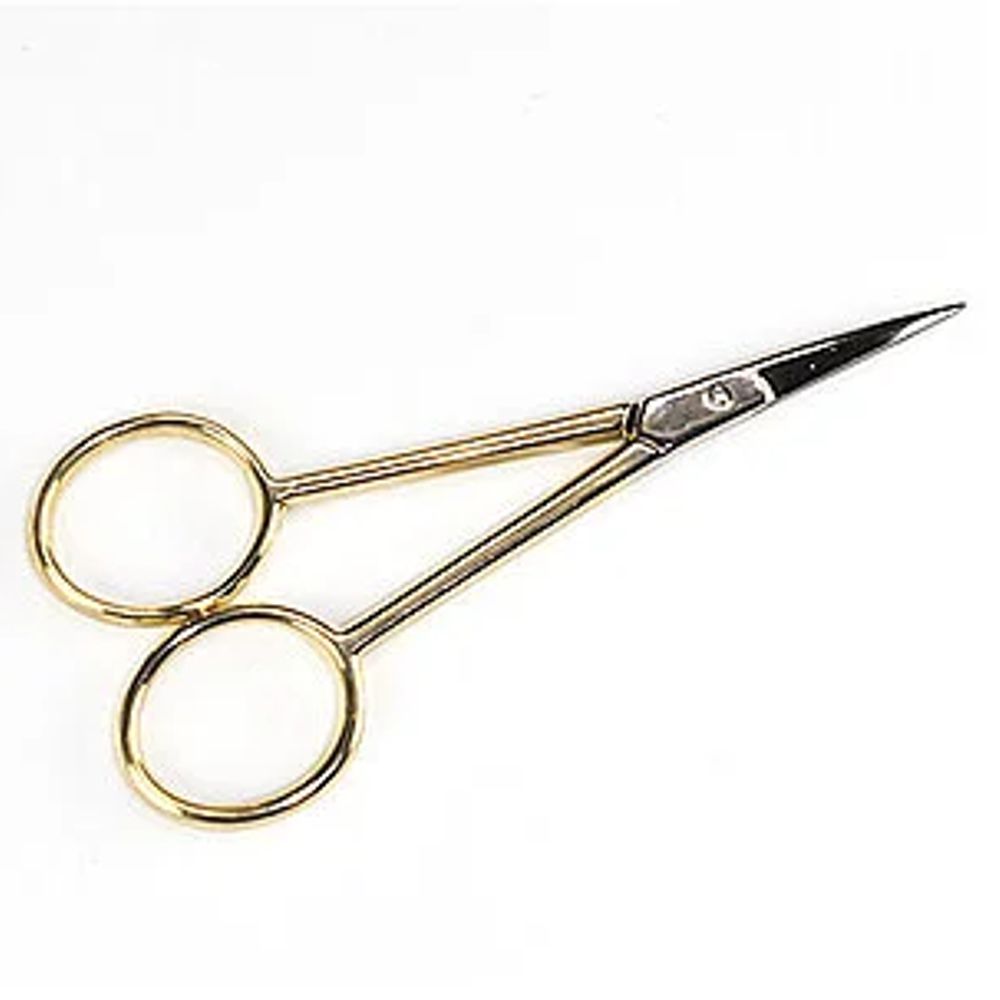 GOLD PLATED STRAIGHT SCISSOR  12 CM
