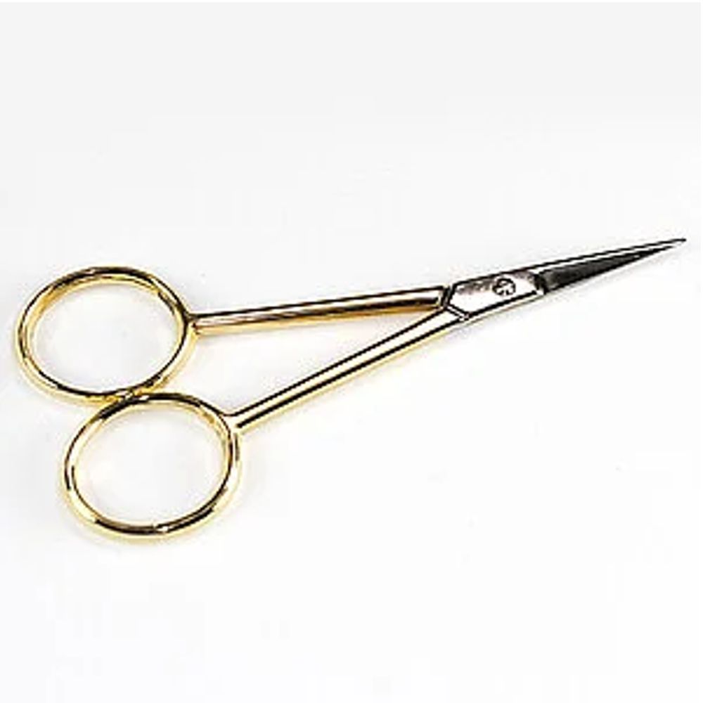 GOLD PLATED CURVED SCISSORS  12 CM